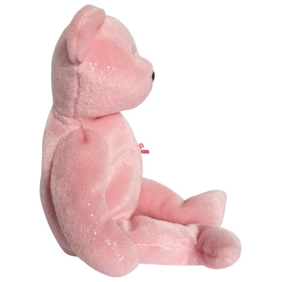 Ty Beanie Babies MUM Bear 8.5" Plush Mothers Day Pink Lavender Embroidery 2001 - Picture 2 of 8
